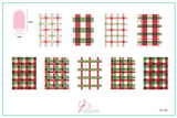 Festive Plaid - One (CjSC-83) - Clear Jelly Stamping Plate