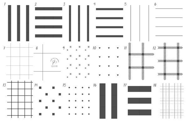 Festive Plaid - One (CjSC-83) - Clear Jelly Stamping Plate