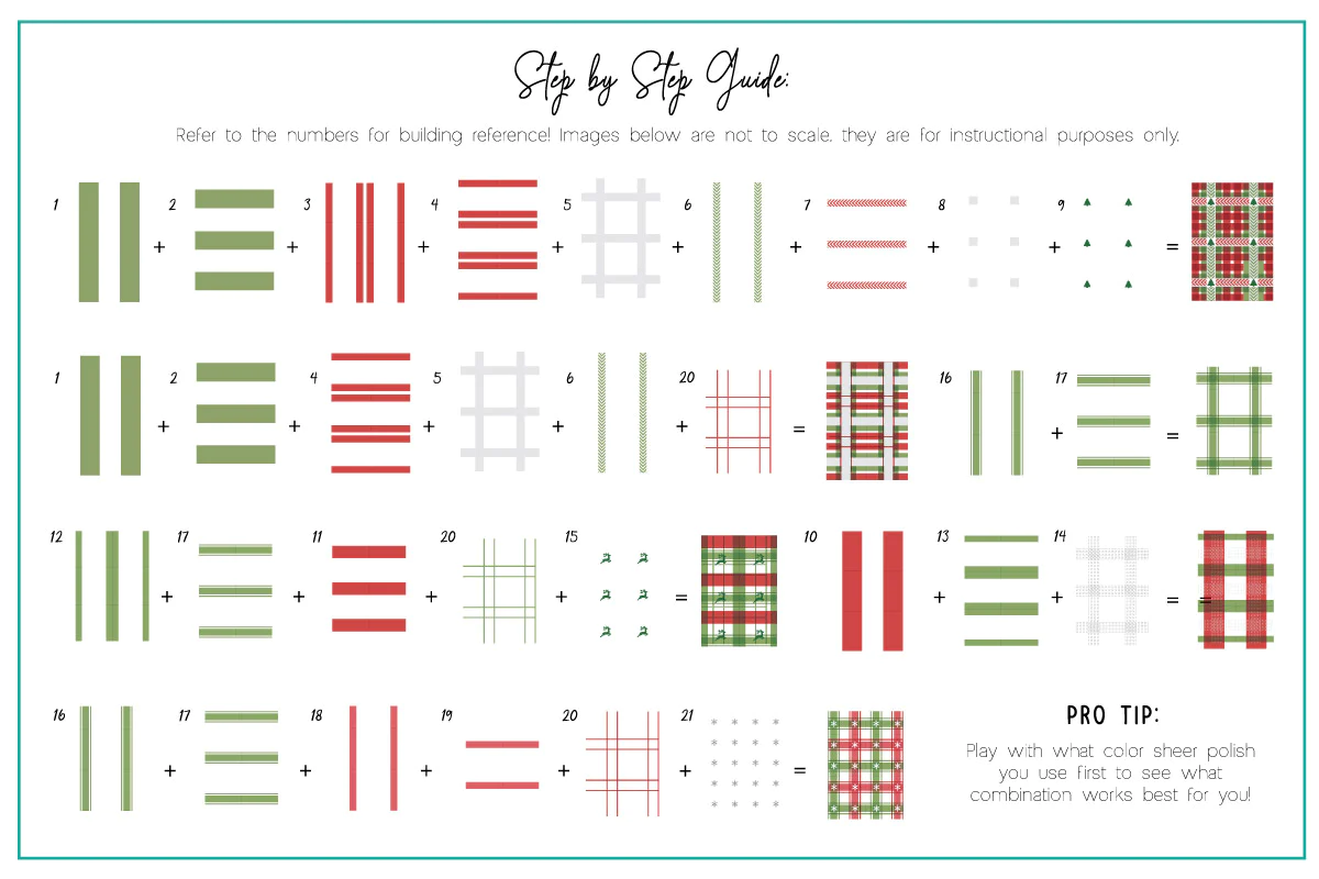 Festive Plaid - Two (CjSC-84) - Clear Jelly Stamping Plate