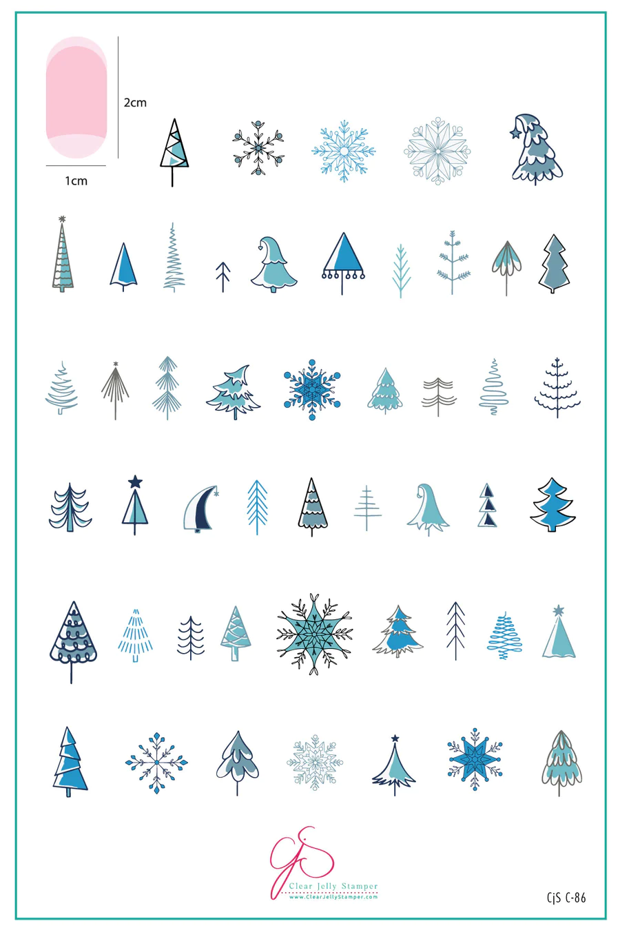 Frosty Forest (CjSC-86) - Clear Jelly Stamping Plate Main image
