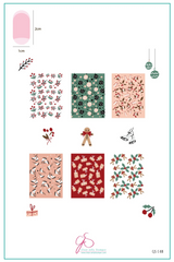 Gifts, Glides, and Holly Vibes - Wallpaper (CjSC-88)  -  Clear Jelly Stamping Plate