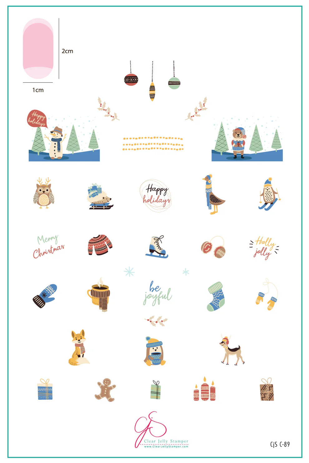 Frosty Fun & Cozy Cocoa (CjSC-89)  -  Clear Jelly Stamping Plate