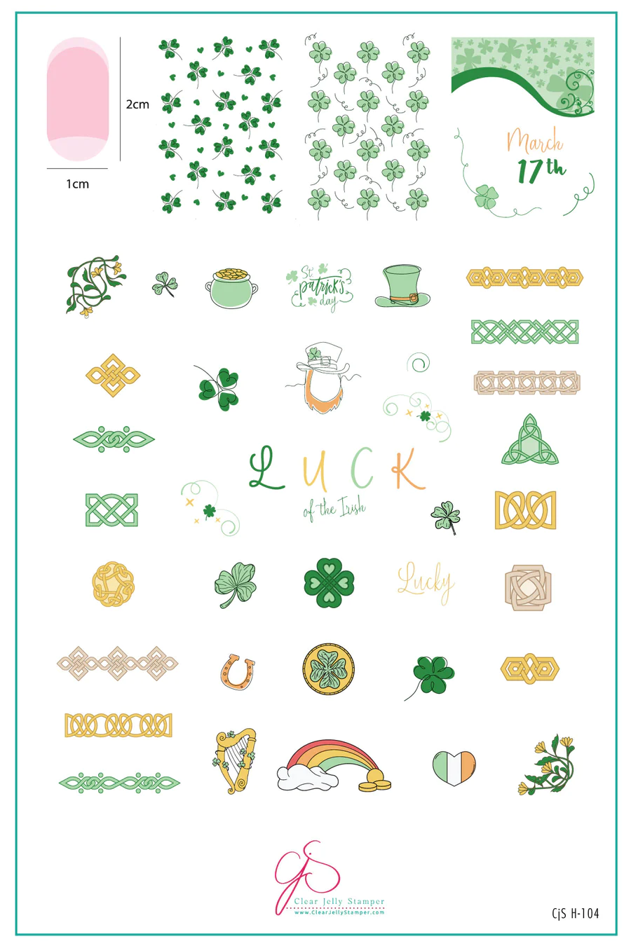 Luck (CjSH-104)   - Clear Jelly Stamping Plate Main image