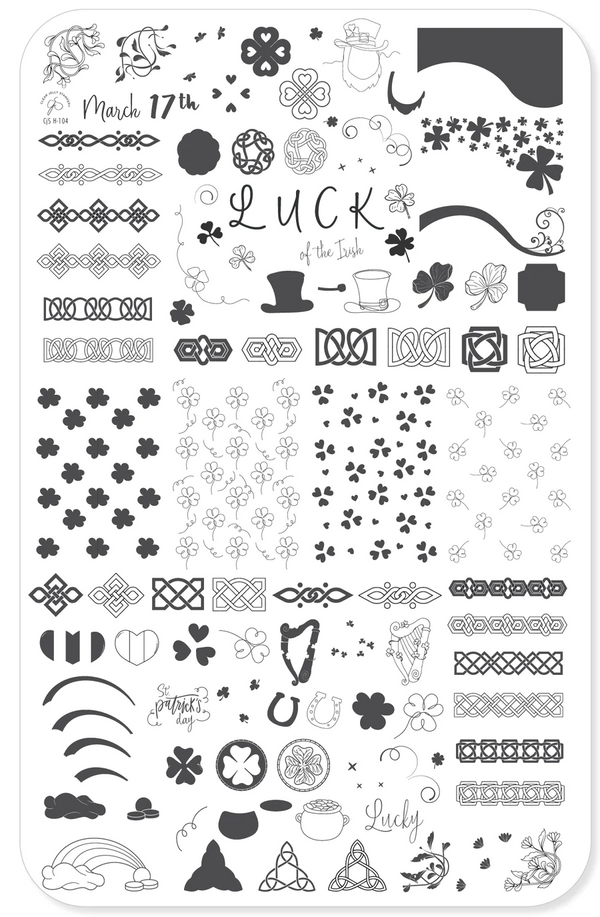 Luck (CjSH-104)   - Clear Jelly Stamping Plate