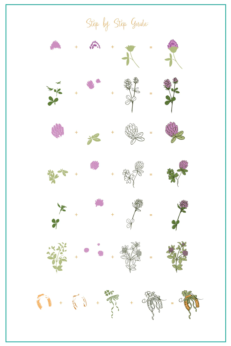 Pretty Clover (CjSH-105) - Clear Jelly Stamping Plate