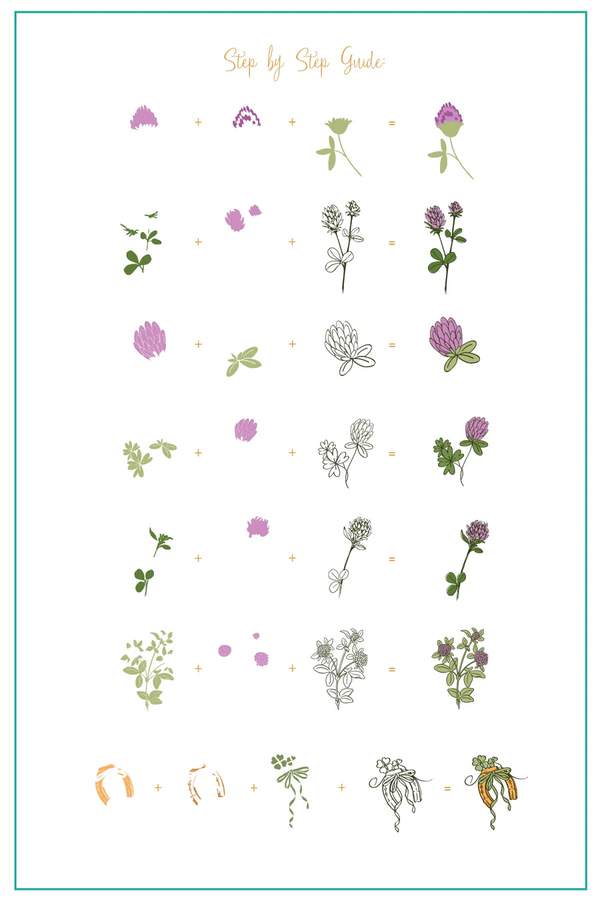 Pretty Clover (CjSH-105) - Clear Jelly Stamping Plate