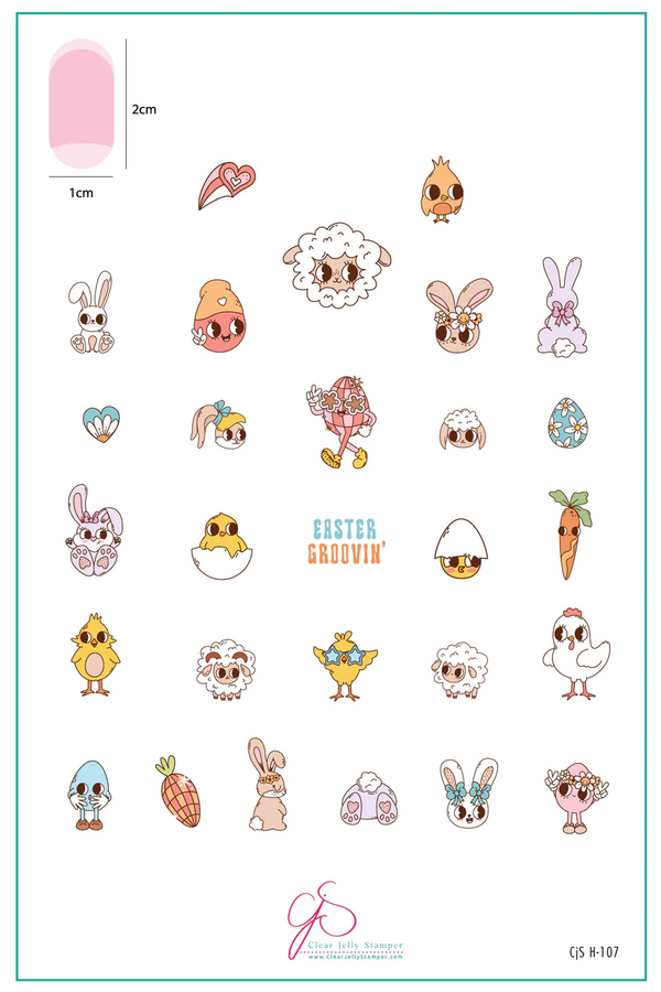 Easter Groovin' (CjSH-107) - Clear Jelly Stamping Plate