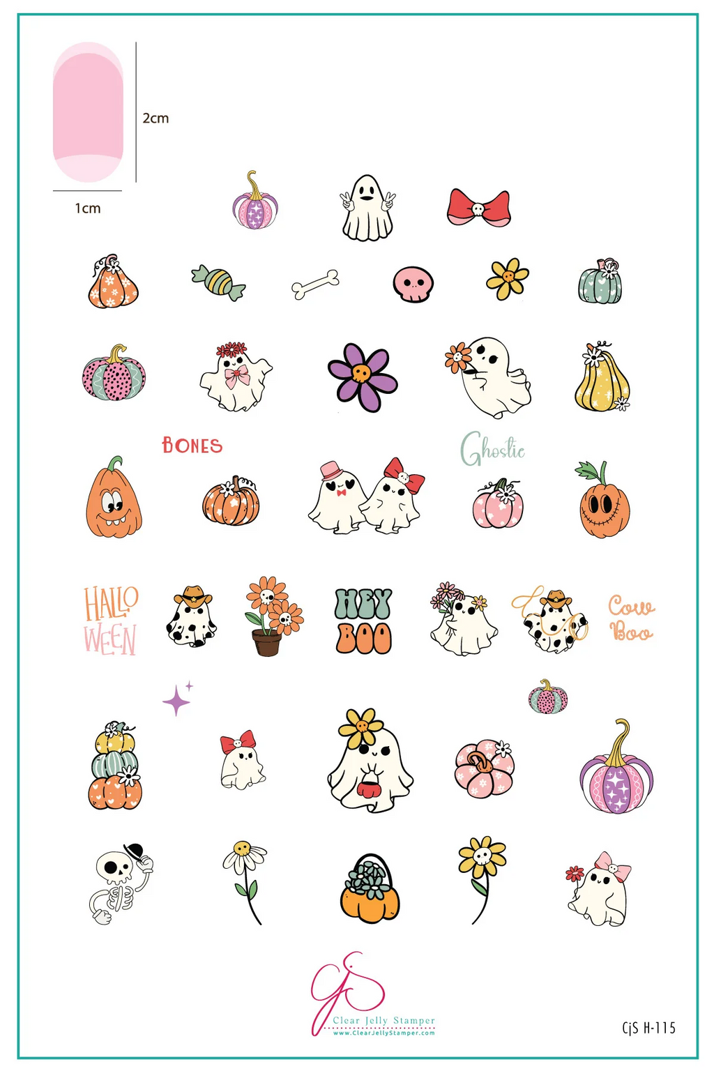 Hey Boo (CjSH-115) - Clear Jelly Stamping Plate
