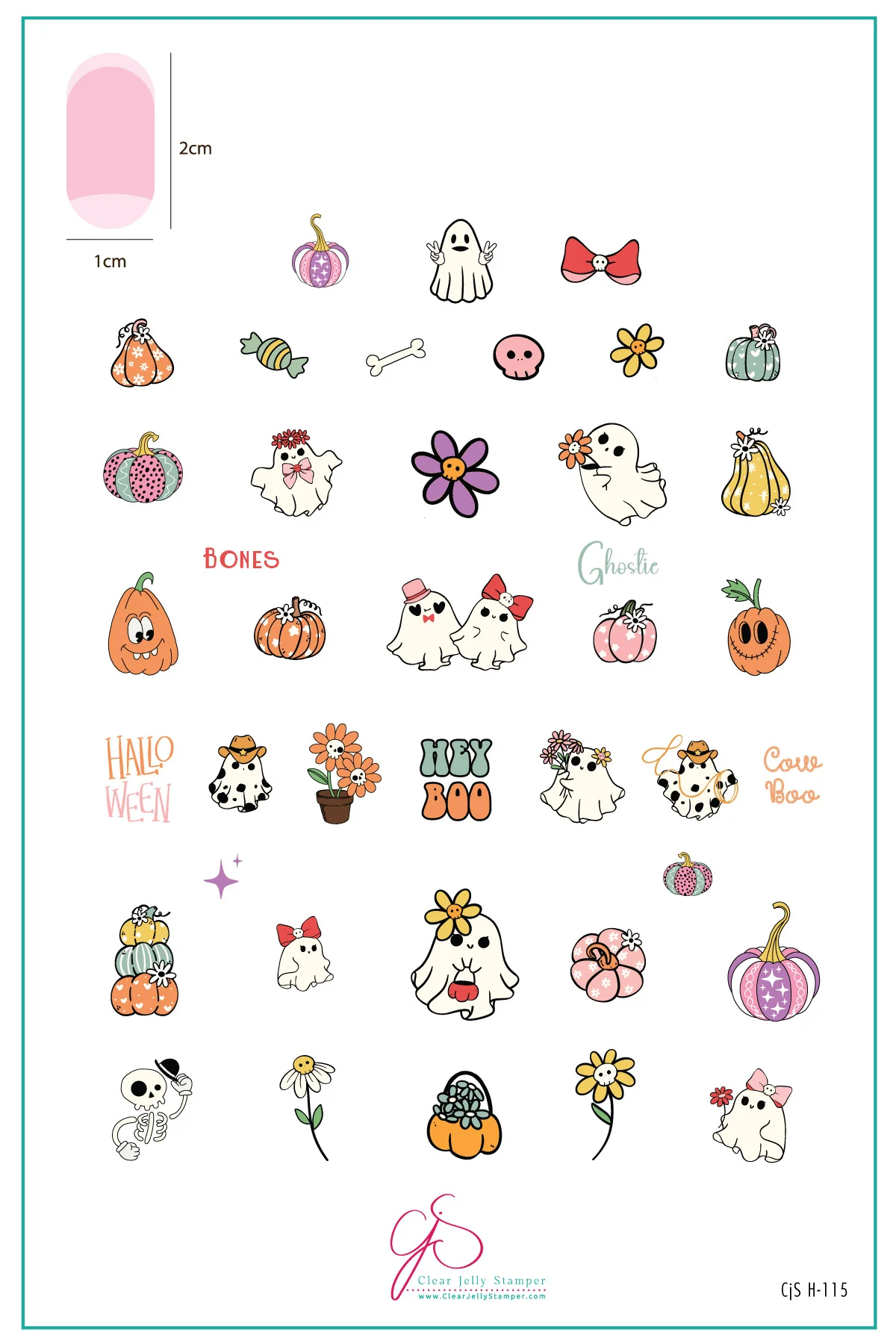 Hey Boo (CjSH-115) - Clear Jelly Stamping Plate