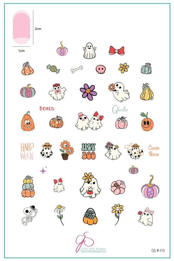 Hey Boo (CjSH-115) - Clear Jelly Stamping Plate
