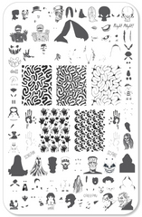 Freaky Little Friends (CjSH-130) Etched Nail Art Stamping Plate