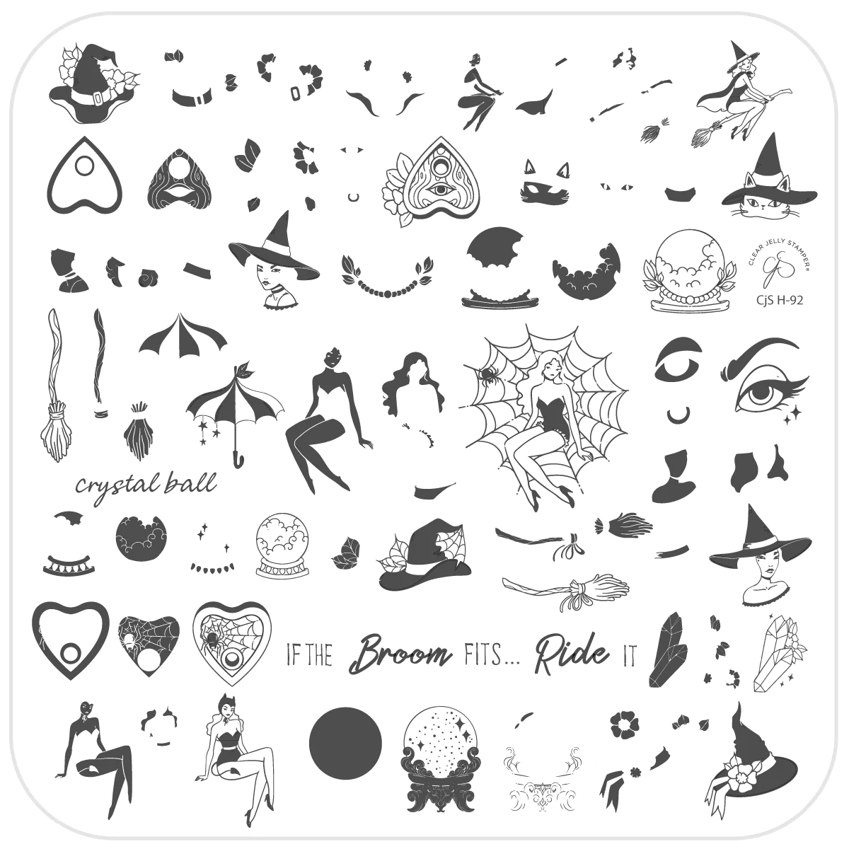 Hallo-Witch (CjSH-92) -  CJS Medium Stamping Plate