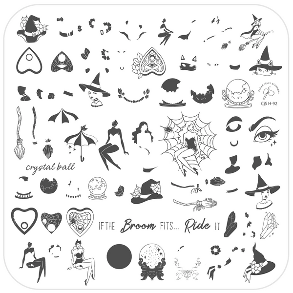 Hallo-Witch (CjSH-92) -  CJS Medium Stamping Plate