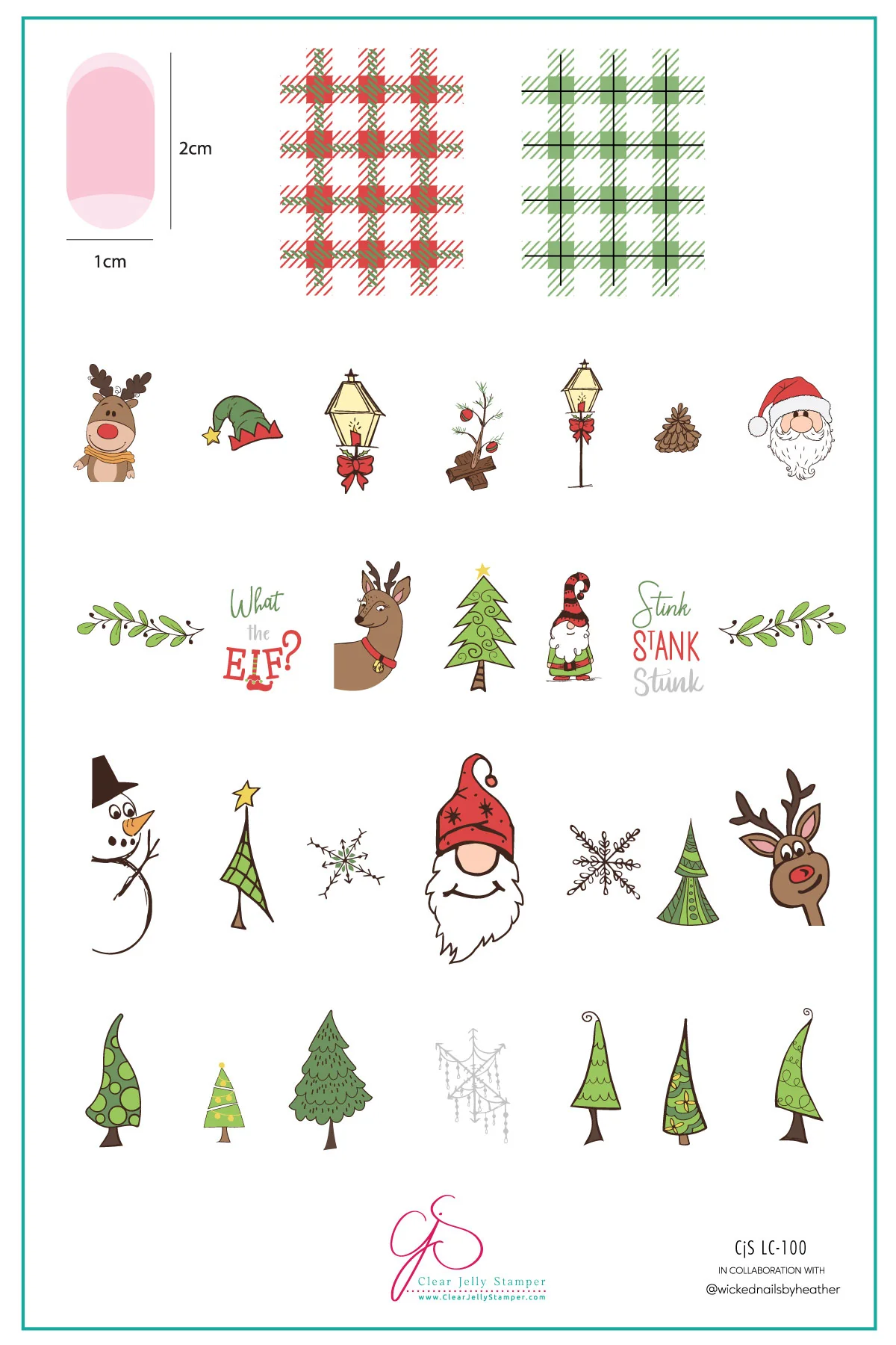 What the Elf? (CjSLC-100) -  Clear Jelly Stamping Plate Main image