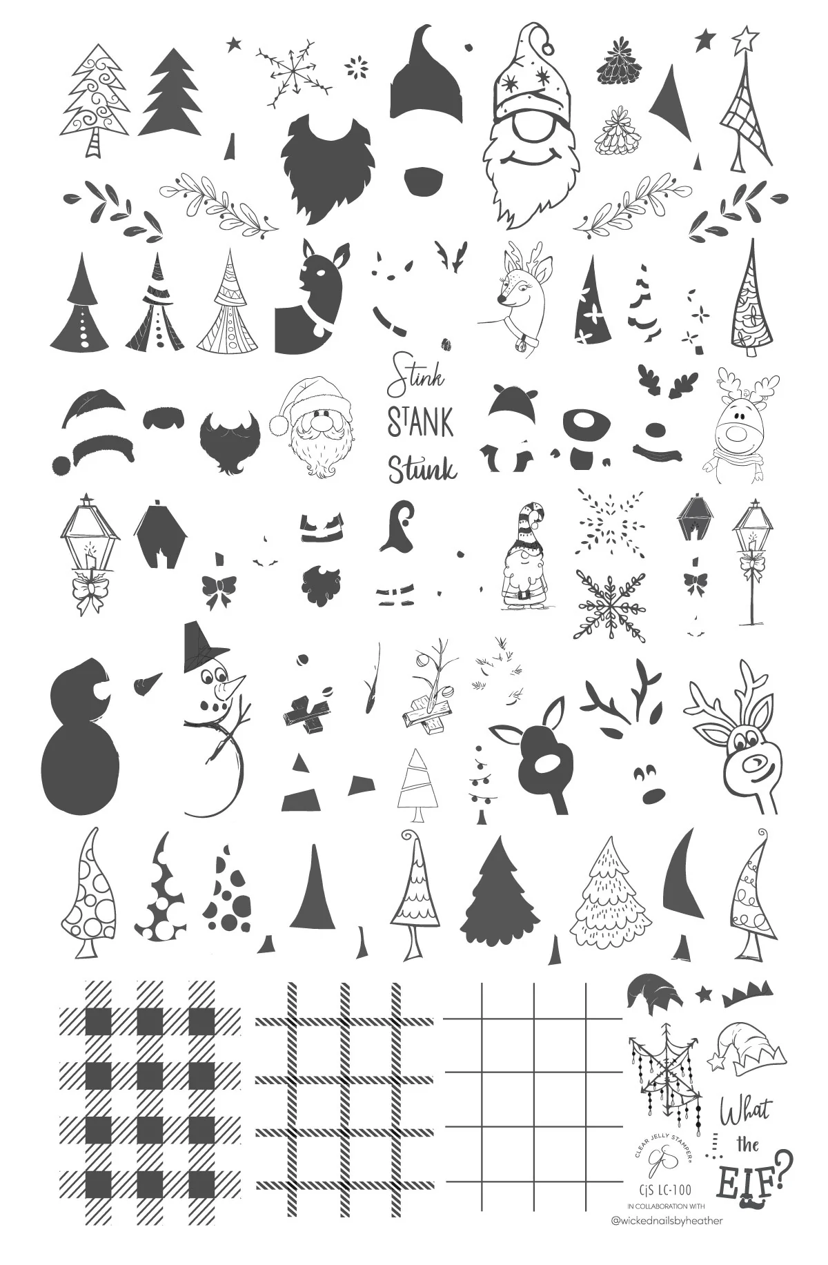 What the Elf? (CjSLC-100) -  Clear Jelly Stamping Plate