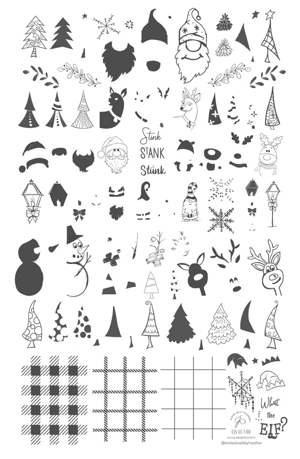 What the Elf? (CjSLC-100) -  Clear Jelly Stamping Plate