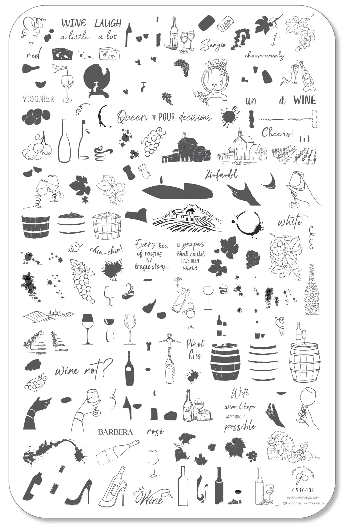 What's in your Glass (CjSLC-102) - Clear Jelly Stamping Plate Secondary image