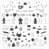 Baking Spirits Bright (CjSLC-99) - Clear Jelly Stamping Plate