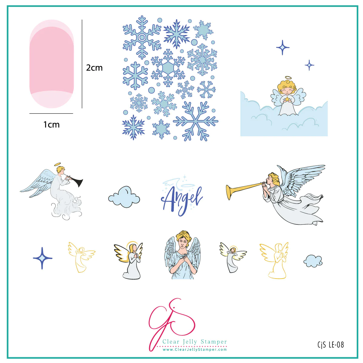Heavenly Frost (CjSLE-08) - Clear Jelly Stamping Plate Main image