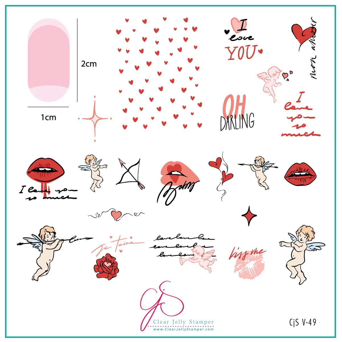 Oh Darling (CjSV-49)  - Clear Jelly Stamping Plate Main image