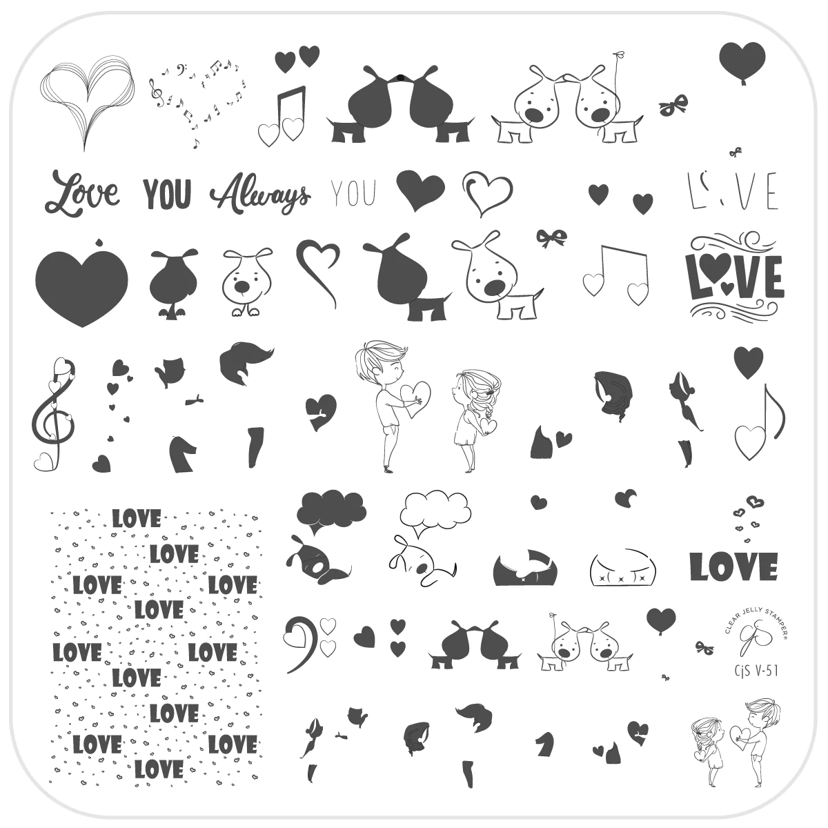You're Pawfect (CjSV-51) - Clear Jelly Stamping Plate