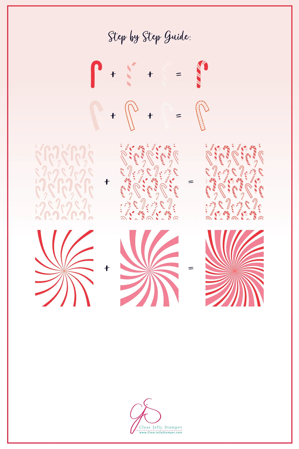 Peppermint Parade (CjSC-100) -  Clear Jelly Stamping Plate