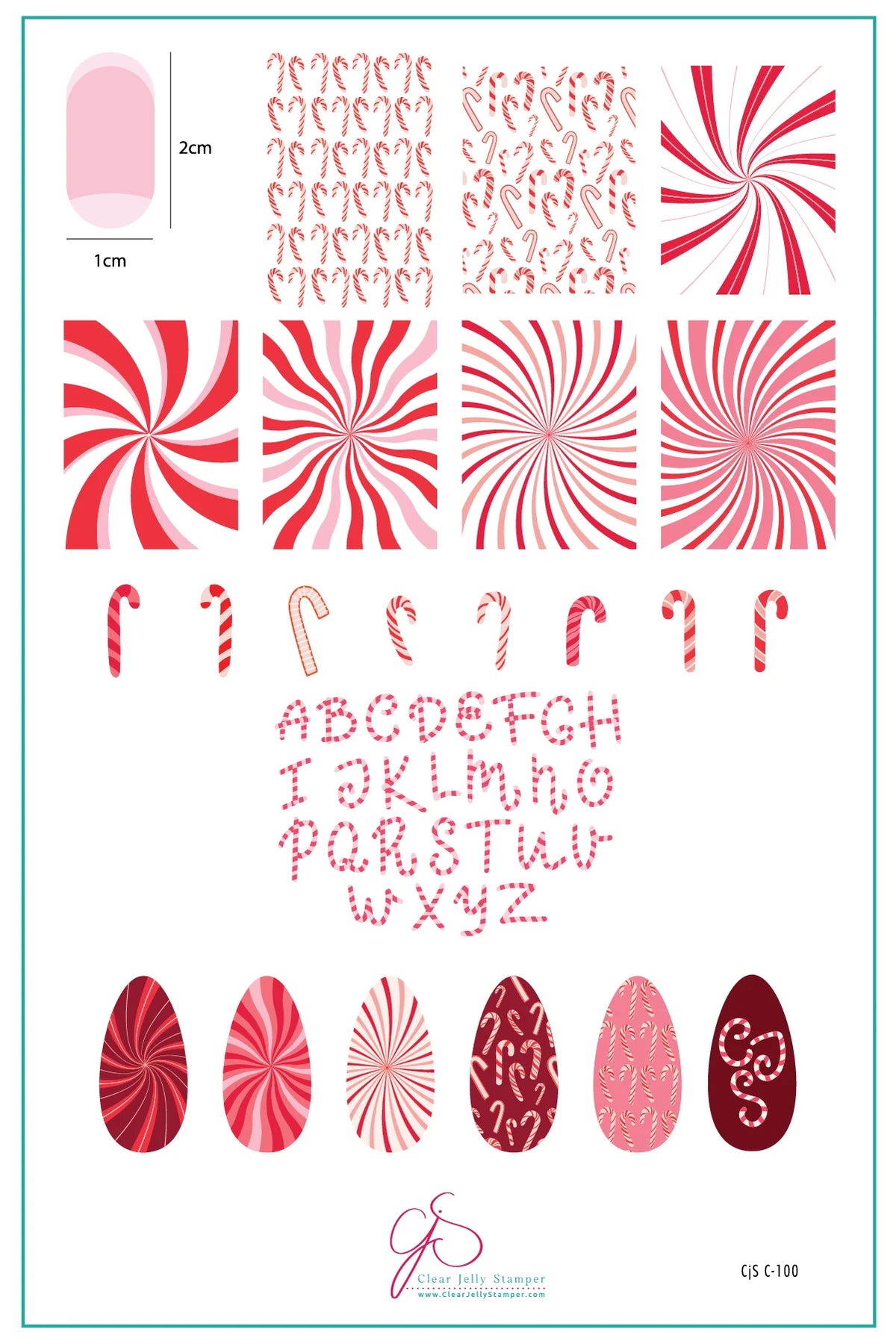 Peppermint Parade (CjSC-100) -  Clear Jelly Stamping Plate Main image