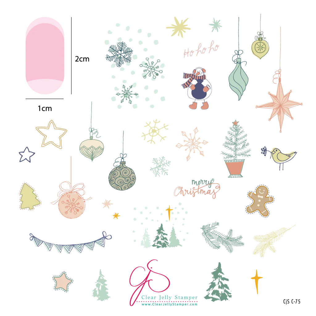 Patchwork Holiday (CjSC-75) - Medium Clear Jelly Stamping Plate