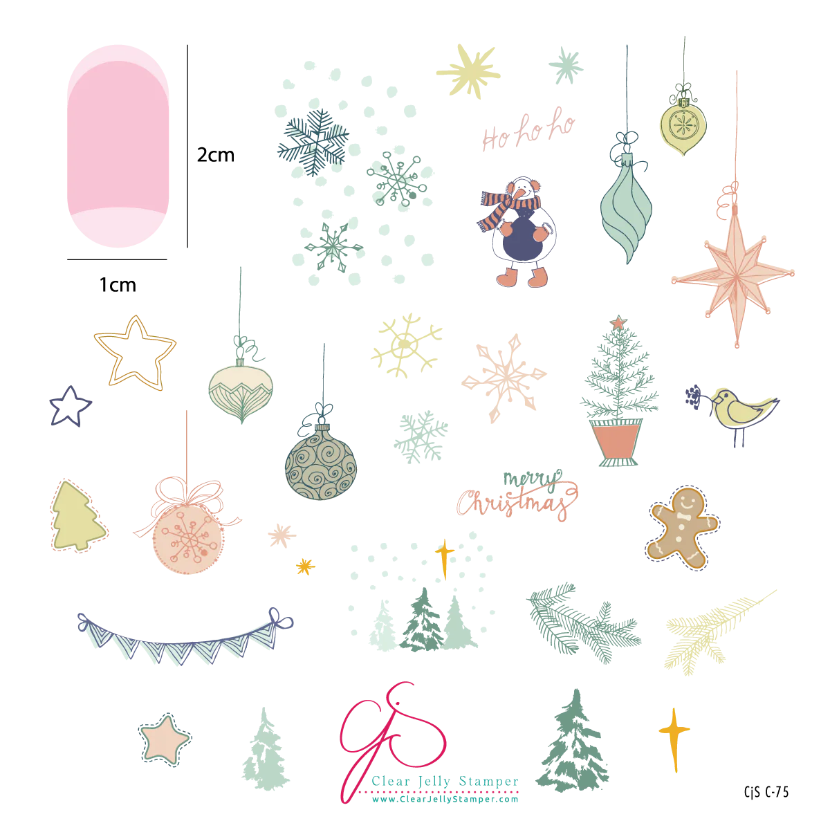 Patchwork Holiday (CjSC-75) - Medium Clear Jelly Stamping Plate