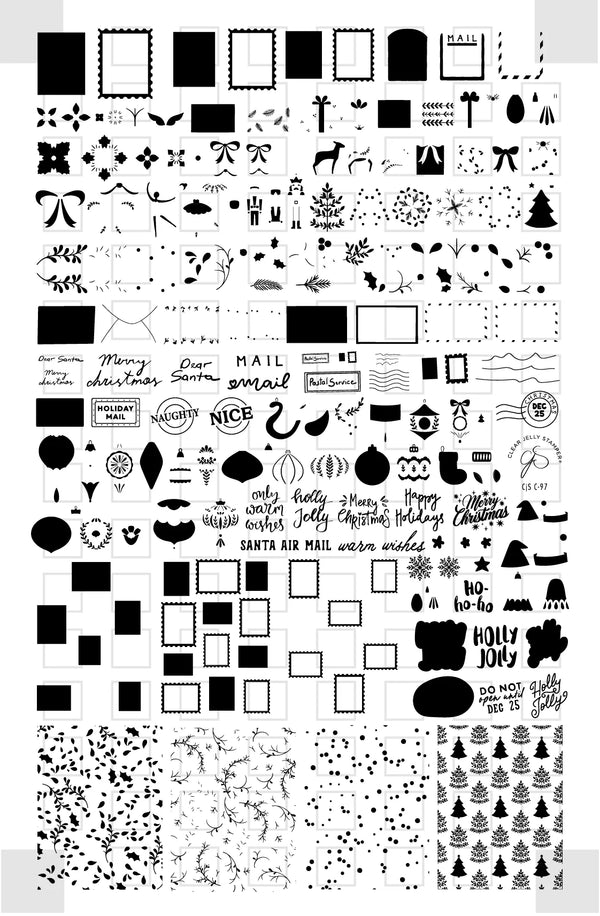 Sugarplum Post (CjSC-97) -  Clear Jelly Stamping Plate