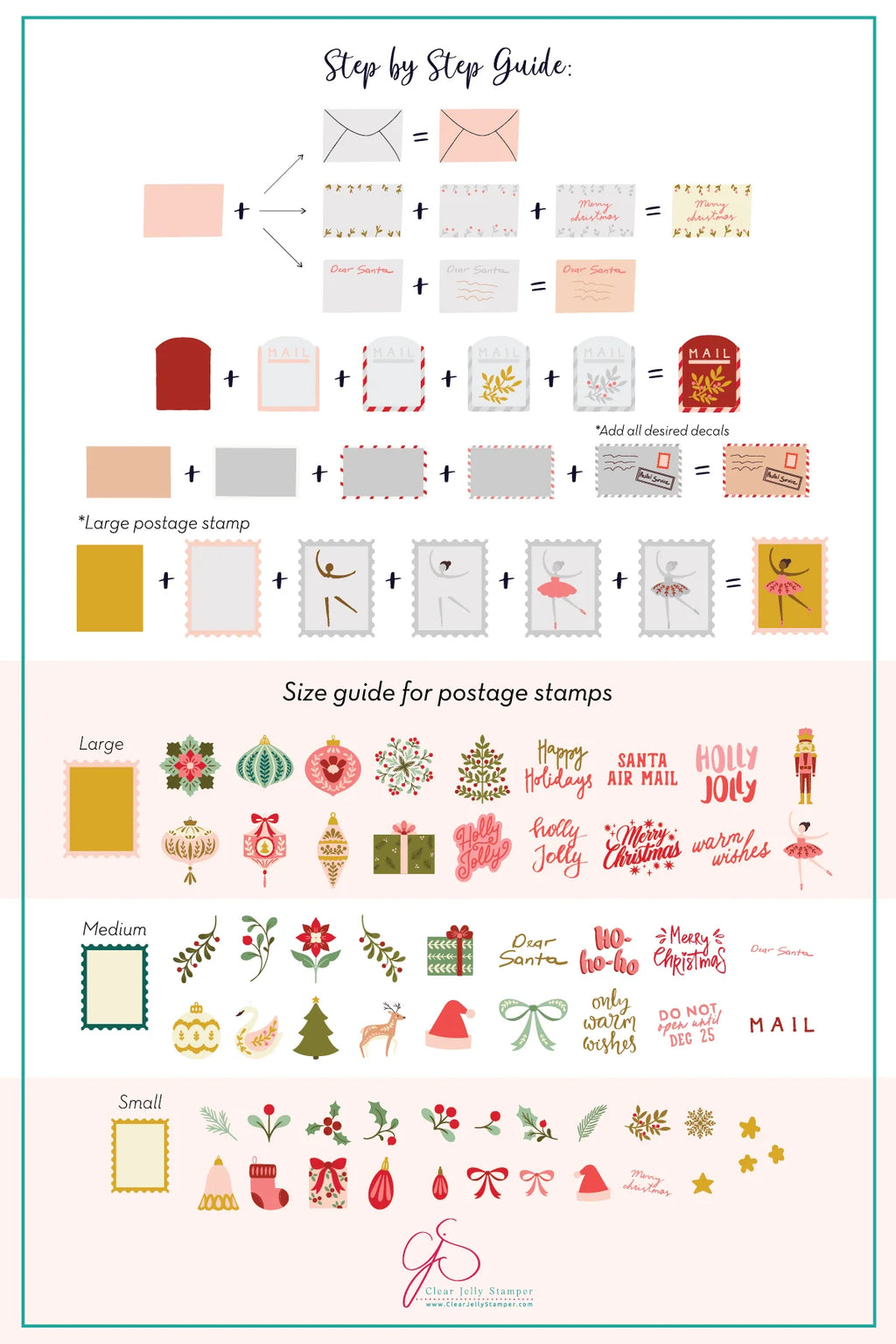 Sugarplum Post (CjSC-97) -  Clear Jelly Stamping Plate