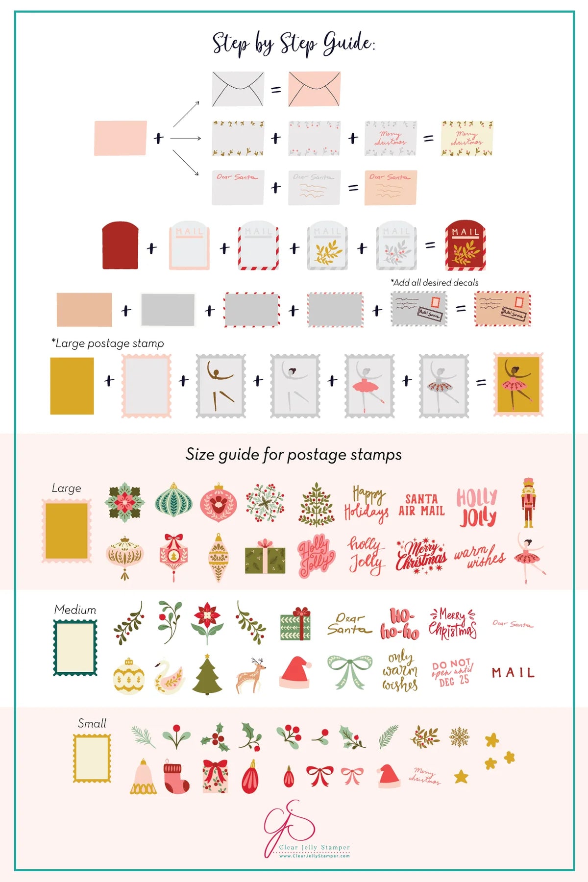 Sugarplum Post (CjSC-97) -  Clear Jelly Stamping Plate