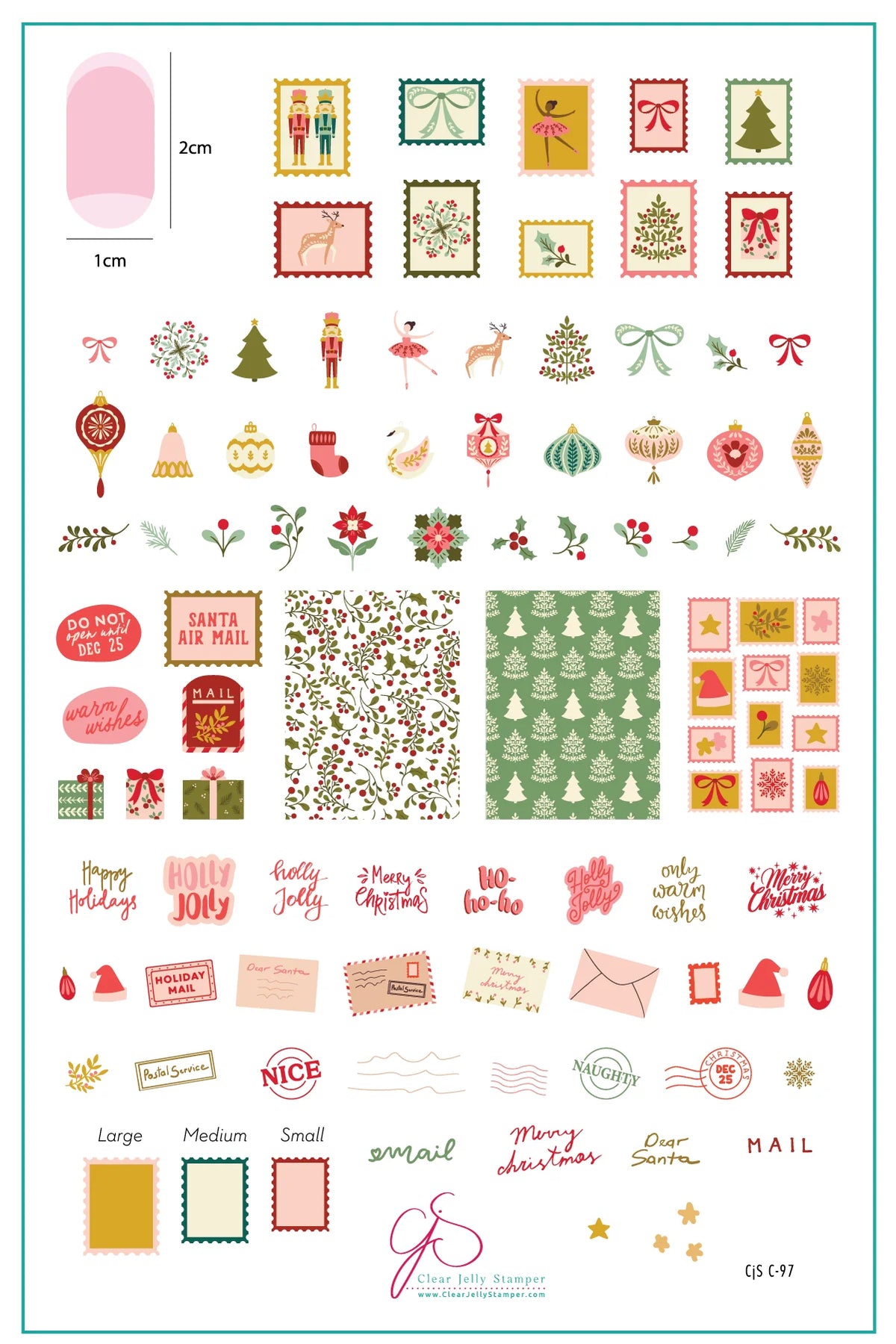 Sugarplum Post (CjSC-97) -  Clear Jelly Stamping Plate Main image