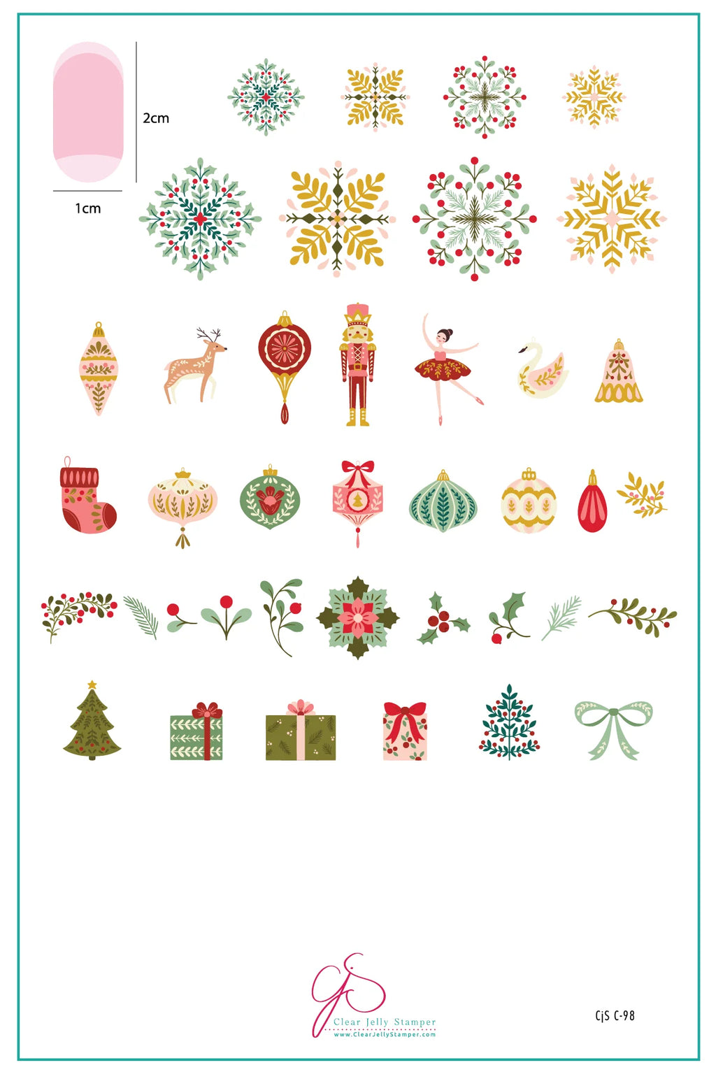 Sugarplum Express (CjSC-98) -  Clear Jelly Stamping Plate
