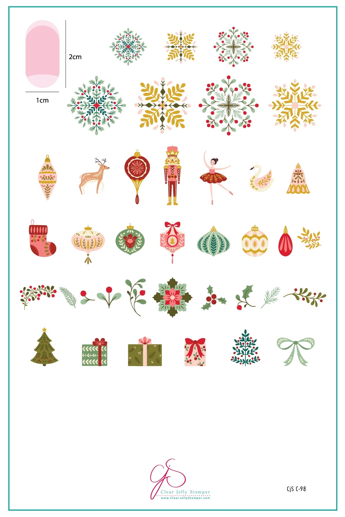 Sugarplum Express (CjSC-98) -  Clear Jelly Stamping Plate