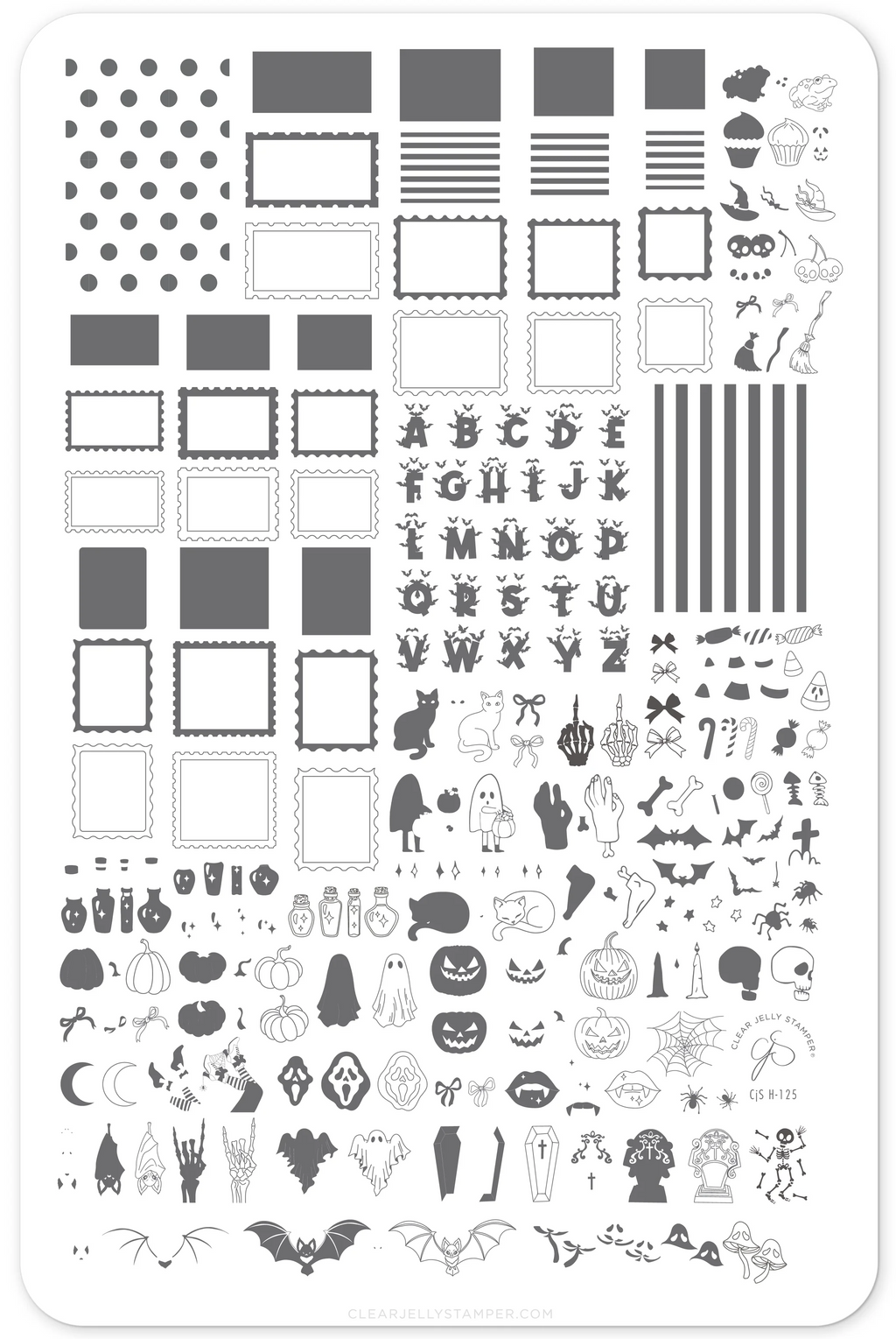 Paranormal Post (CjSH-125) Etched Nail Art Stamping Plate - Clear Jelly Stamper Plate