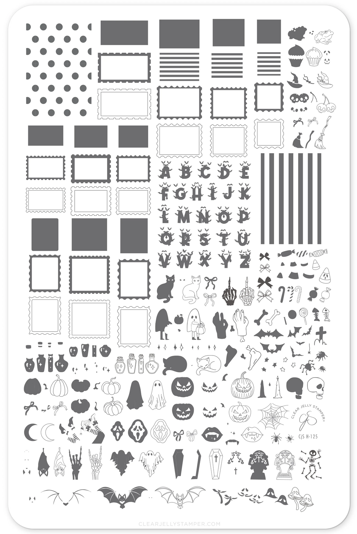 Paranormal Post (CjSH-125) Etched Nail Art Stamping Plate - Clear Jelly Stamper Plate