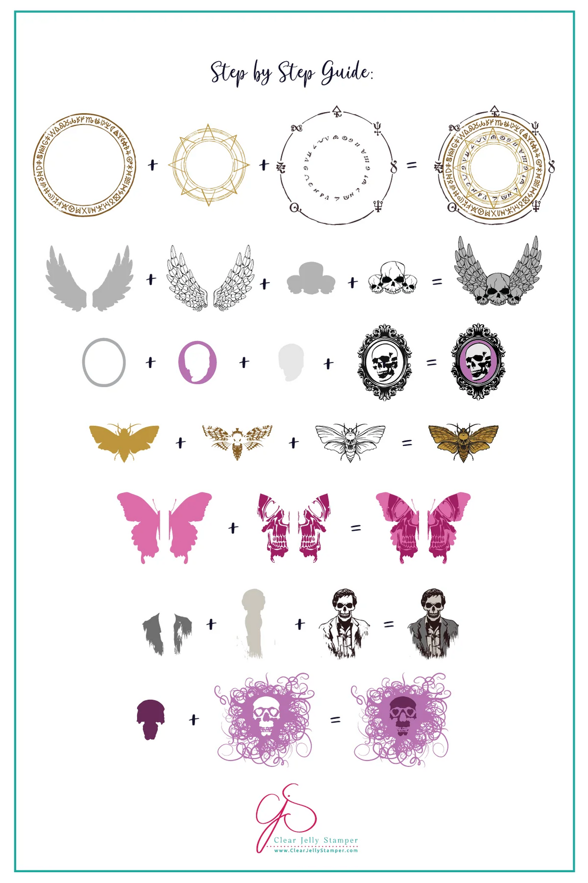 Macabre Muse (CjSH-128) - Clear Jelly Stamping Plate