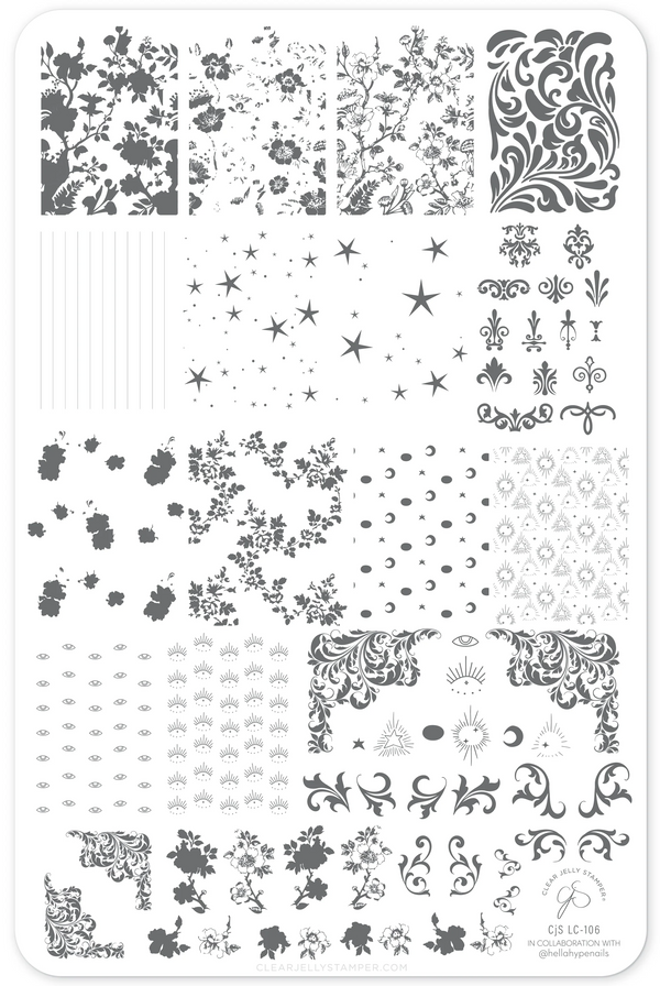 Midnight Muse (CjSLC-106) -  Clear Jelly Stamping Plate