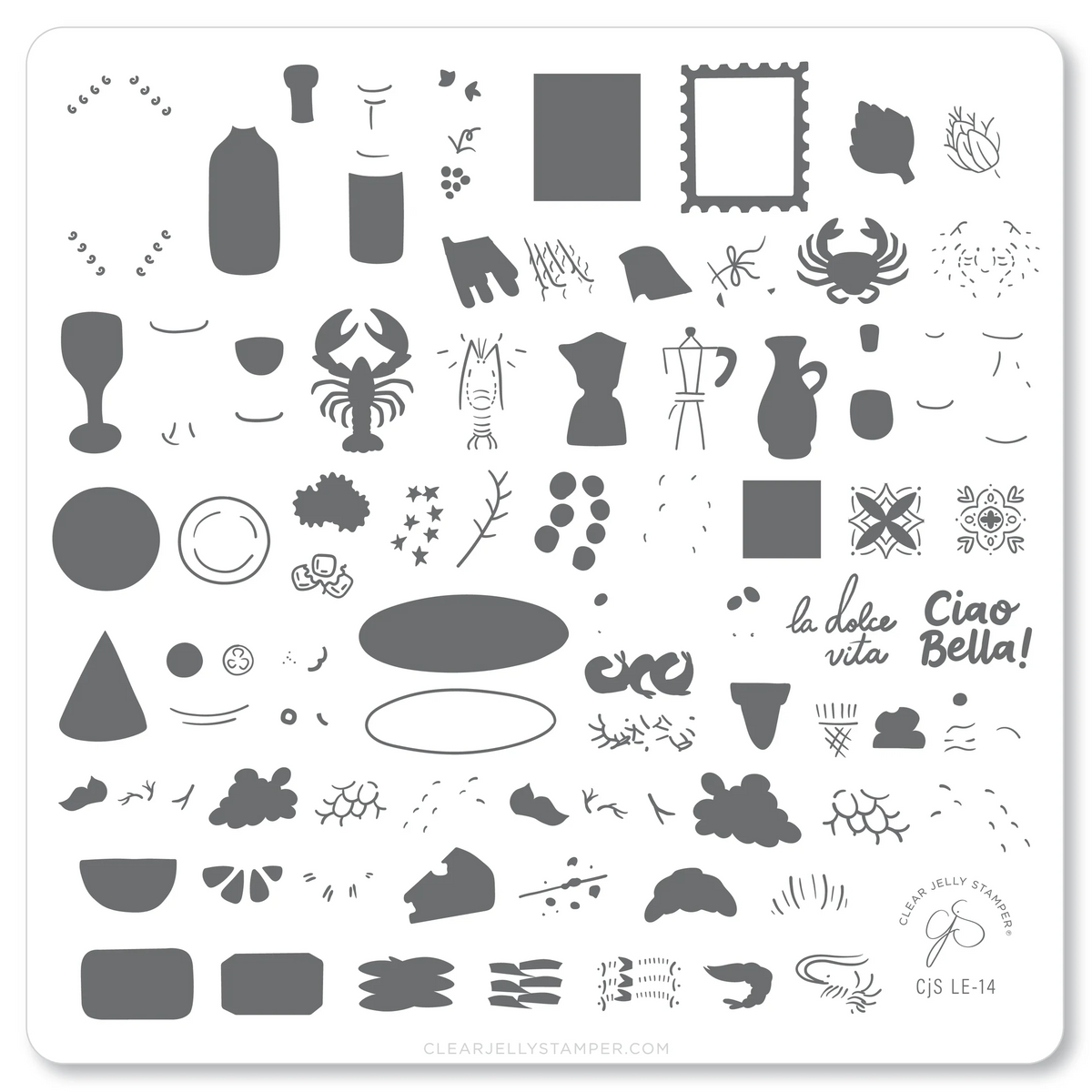 The Sweet Life (CjSLE-14) -  CJS Medium Stamping Plate