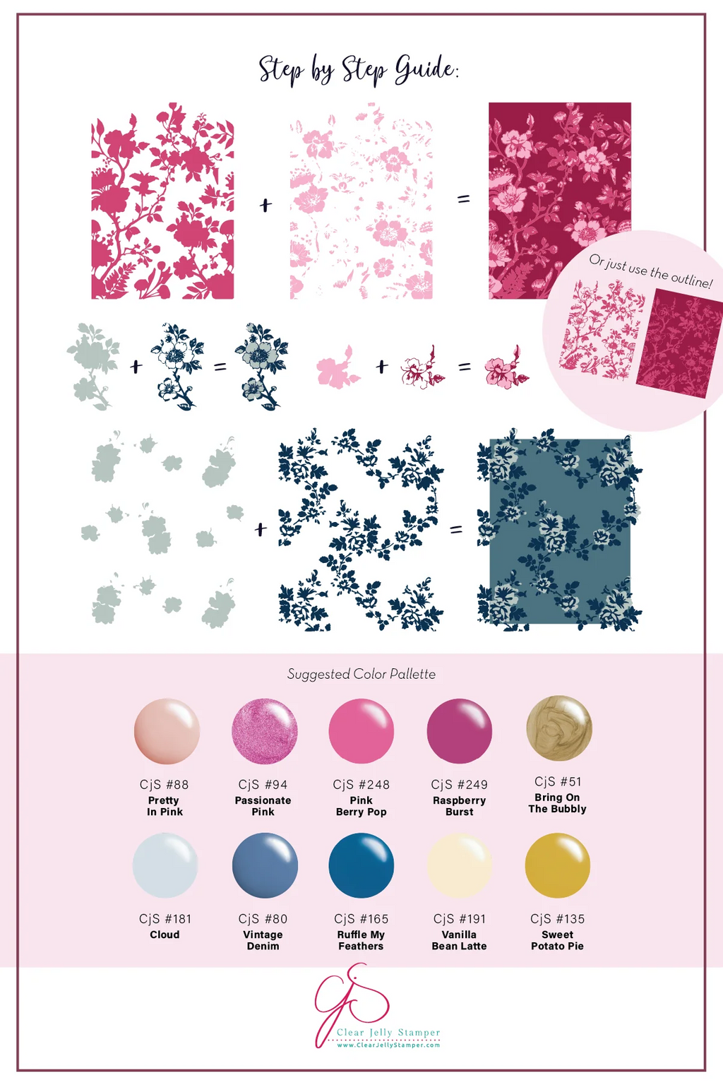 Midnight Muse (CjSLC-106) -  Clear Jelly Stamping Plate
