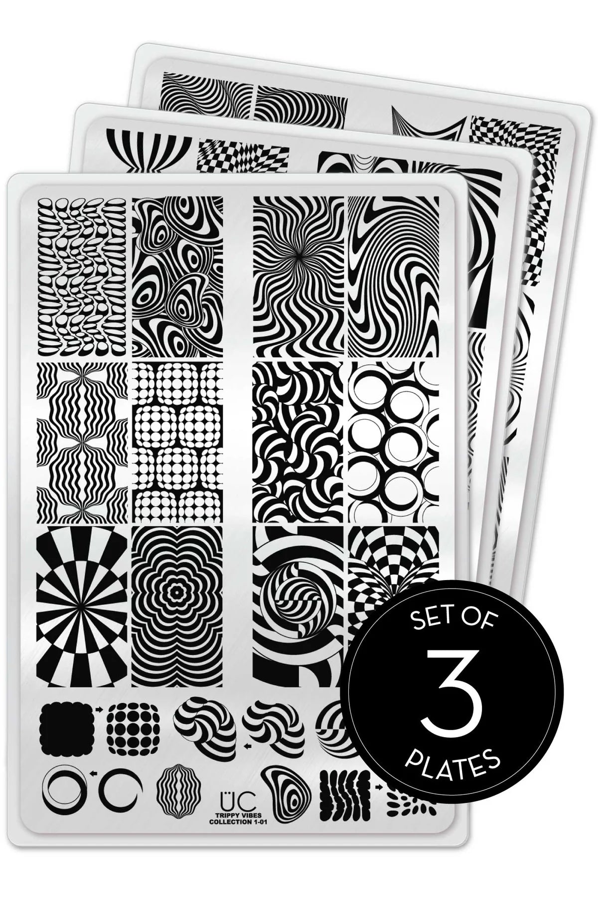 Trippy Vibes - Uber Chic Stamping Plate Collection of 3 Main image