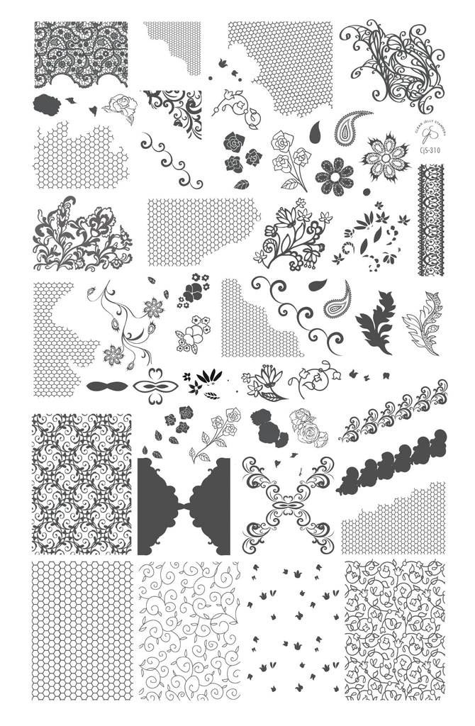 Dainty Delights - Two (CjS-310) - Clear Jelly Stamping Plate