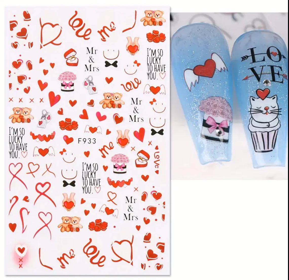 Funny Valentine Decals - 933 Main image