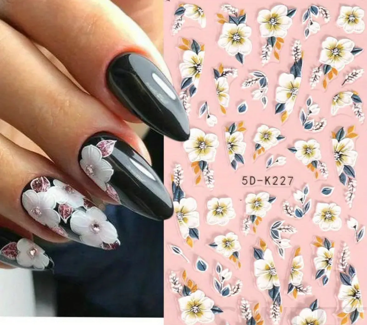 Navy Romance Flower 5D Decals - K227 Main image