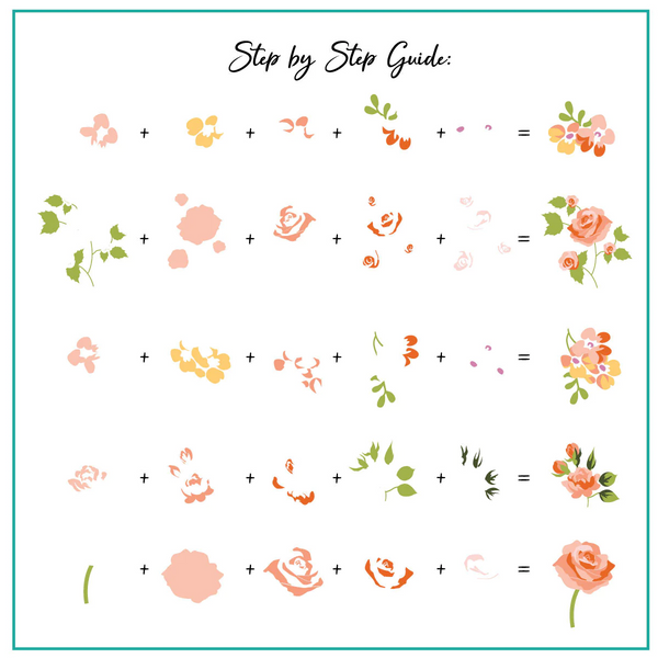 Floral Blossom -  (CjS-279)-  CJS Medium Stamping Plate