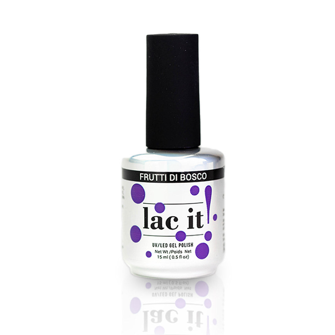 en Vogue Lac It! Frutti Di Bosco vibrant grape crème UV/LED gel nail polish for professional nails and extensions bottle