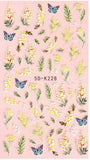Whispy Yellow Wildflowers 5D Decals - K228