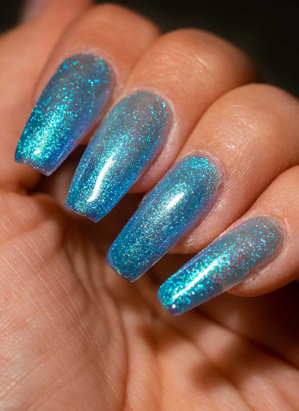 Blue Raspberry  - Glitter Gel Polish - Uber Chic 12ml