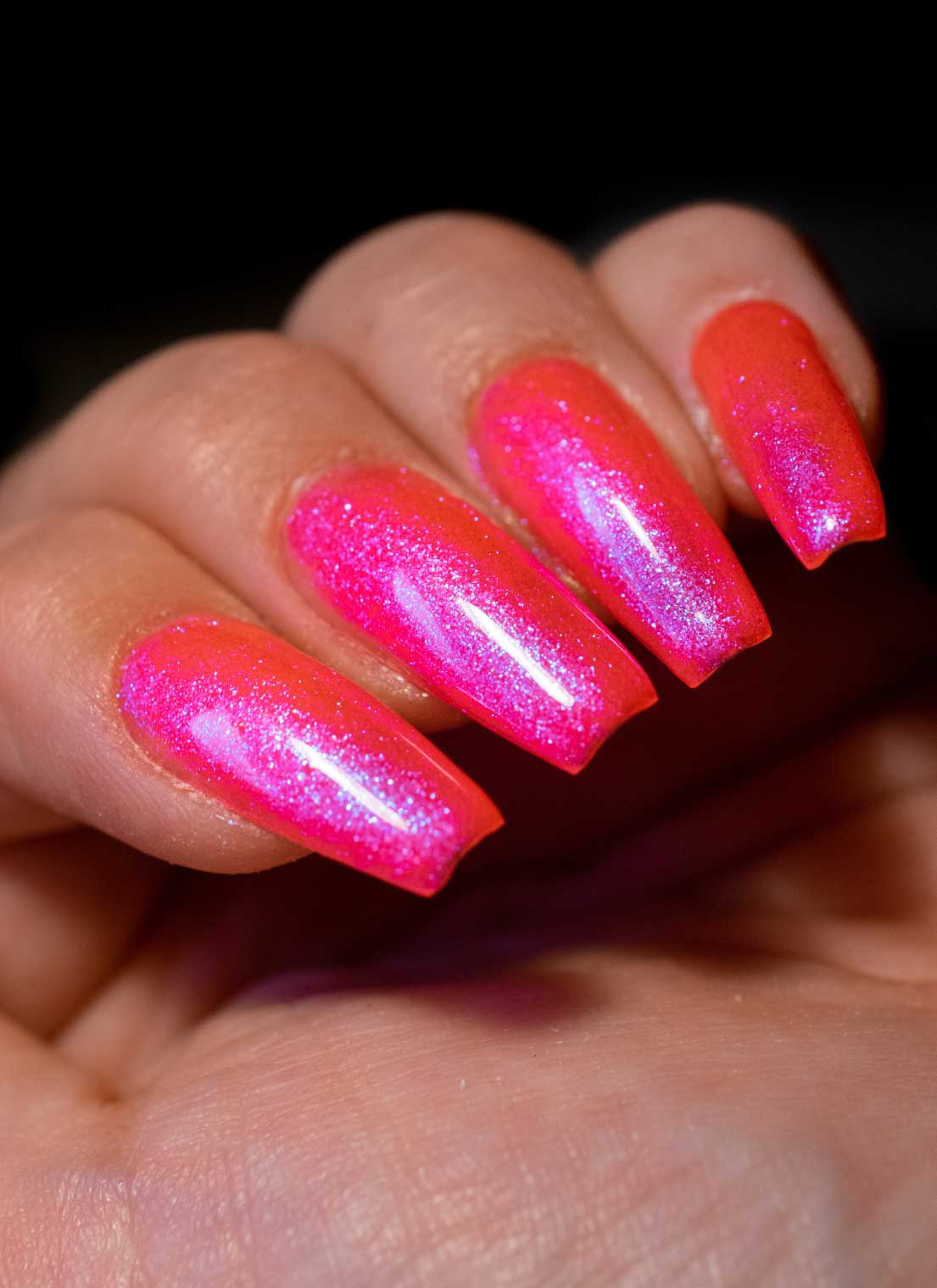 Electric Pink  - Glitter Gel Polish - Uber Chic 12ml Secondary image